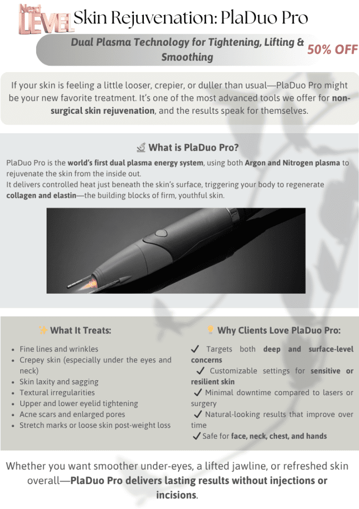 PlaDuo Pro device for non-surgical skin rejuvenation using dual plasma technology.