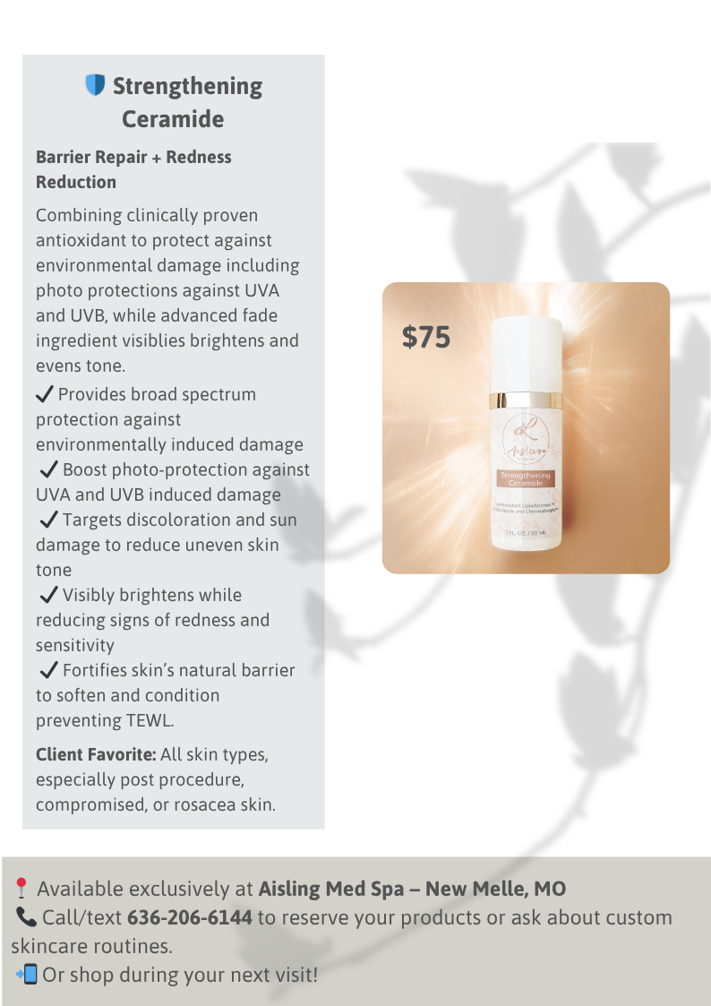 $75 Strengthening Ceramide bottle with protective skincare benefits.