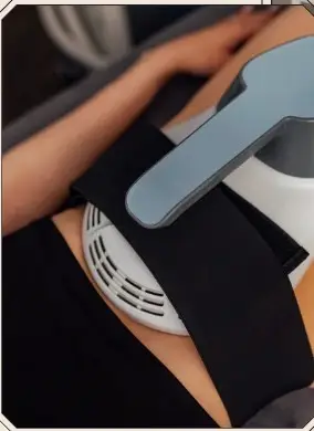 Body sculpting device on abdomen.